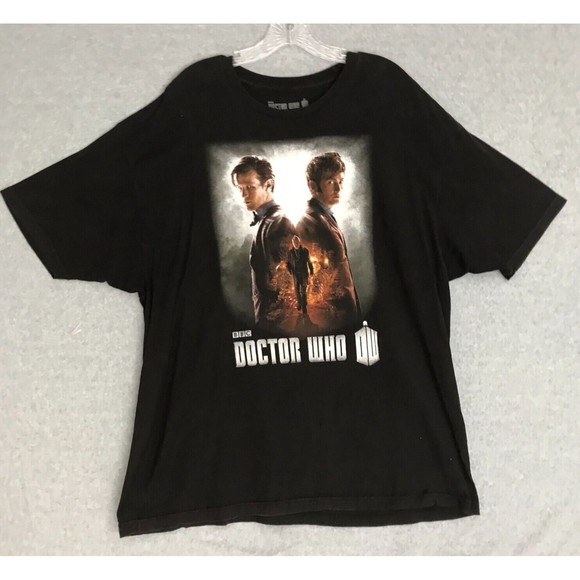 Doctor Who T-Shirt Mens 2x Black Long Sleeve Cotton Pullover Tee‎ BBC TV Series - Picture 1 of 7